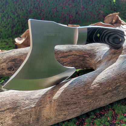 Wooden Handle Stainless Steel Blade Survival Axe