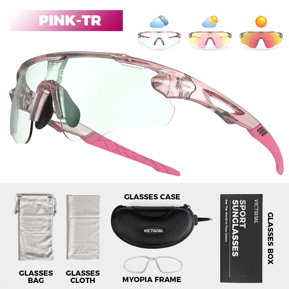 Photochromic Sunglasses UV400 Protection Bicycle Eyewear