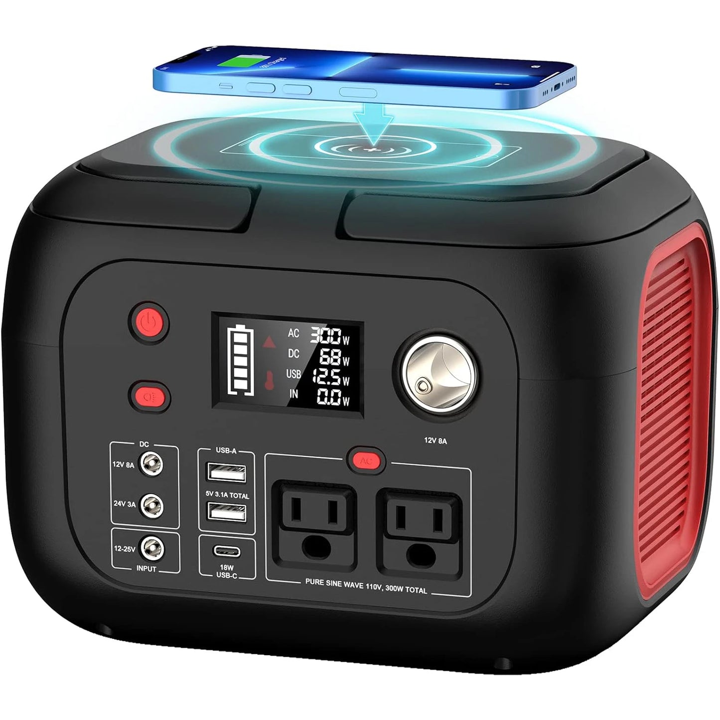 Portable Power Station, 110V AC Outlets Solar Generator