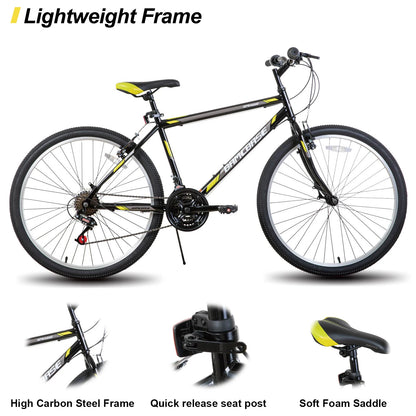 Mountain Bike for Men Women, 21 Speeds High-Carbon Steel Frame