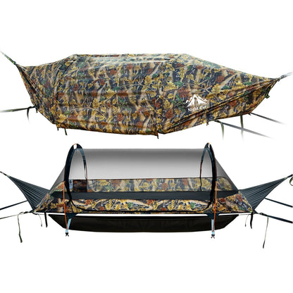 Rainfly Waterproof Flat Lay Hammock Tent with Mosquito Net