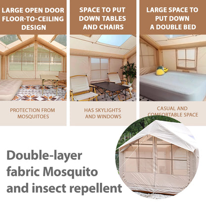 Inflatable Tent for Camping - 6-8 Person with Stove