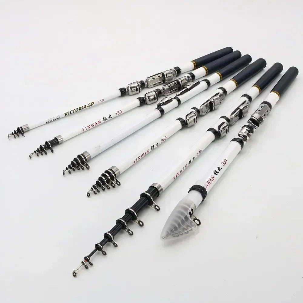 Telescopic Carbon Fiber Mini Fishing Rod 3M 2.7M 2.4M 2.1M 1.8M 1.5M