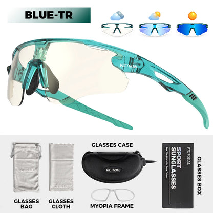 Photochromic Sunglasses UV400 Protection Bicycle Eyewear
