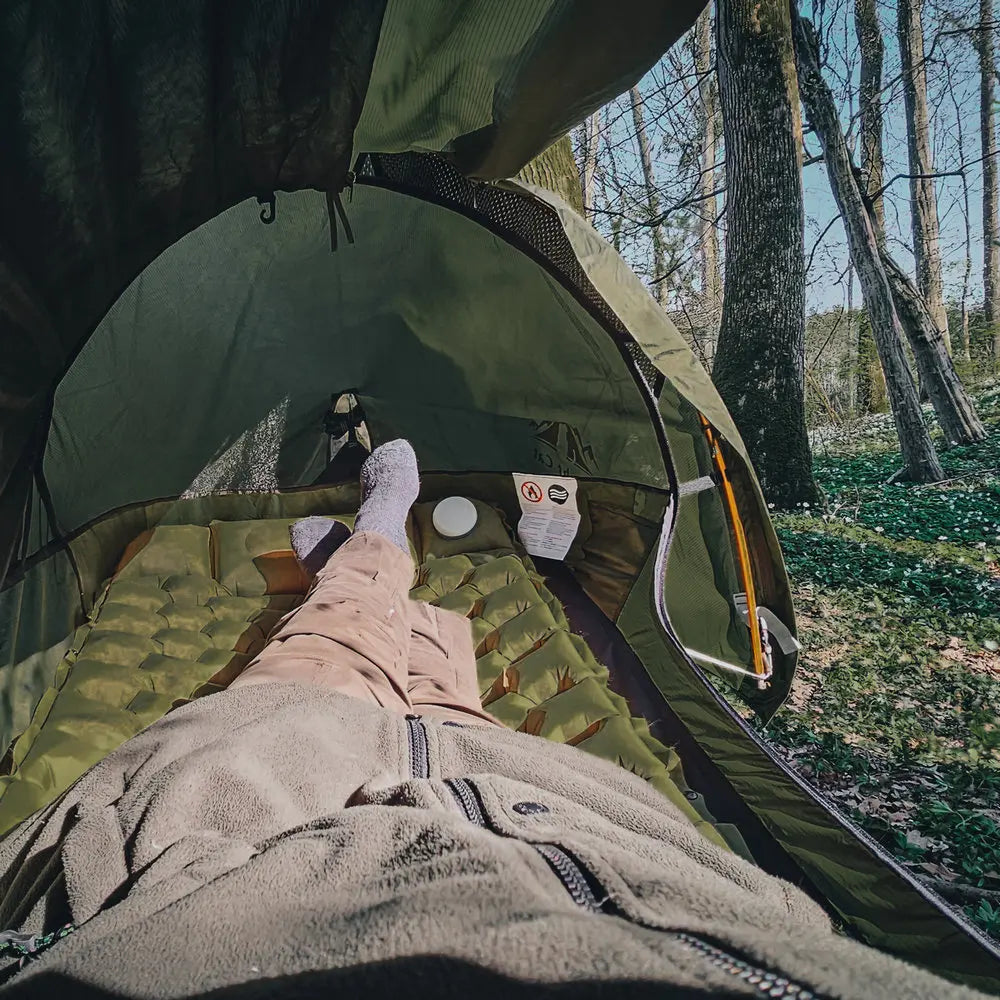Rainfly Waterproof Flat Lay Hammock Tent with Mosquito Net