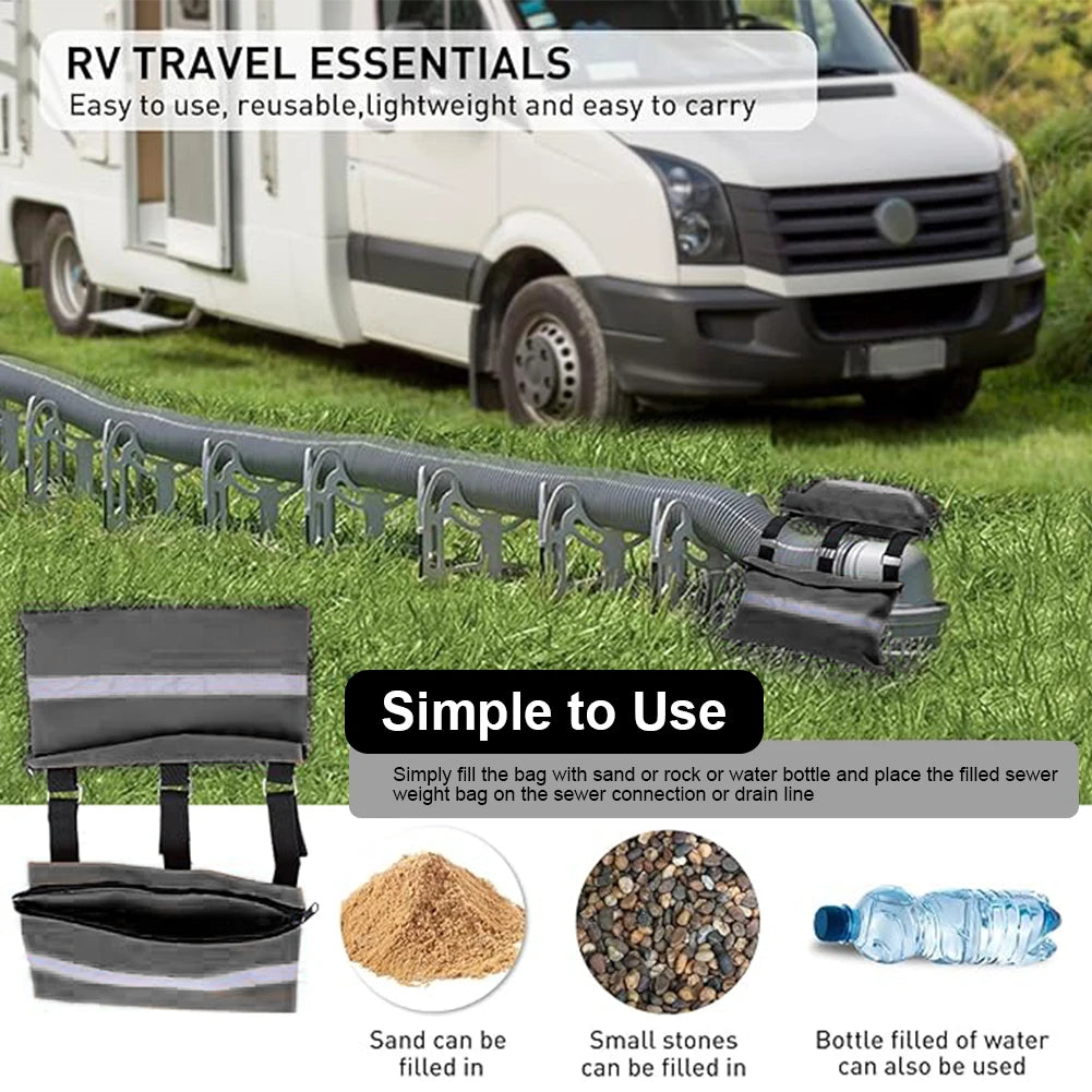 RV Sewer Weight Bag with Reflective Strip