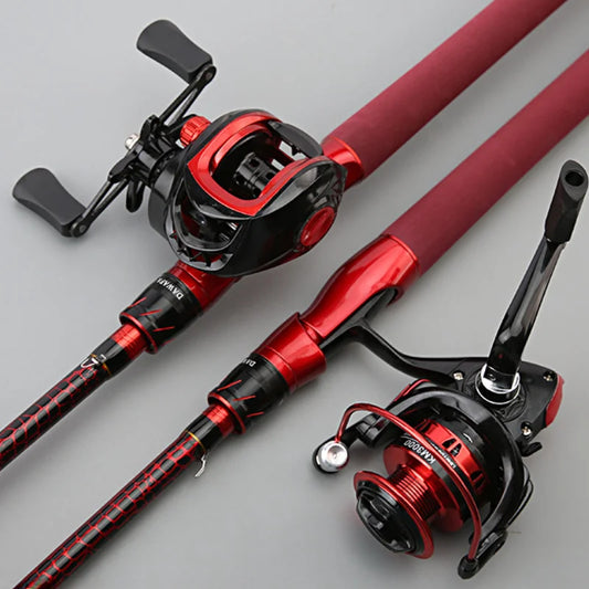 Red 180 Cm Carbon Fishing Rod ML