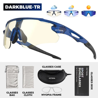 Photochromic Sunglasses UV400 Protection Bicycle Eyewear