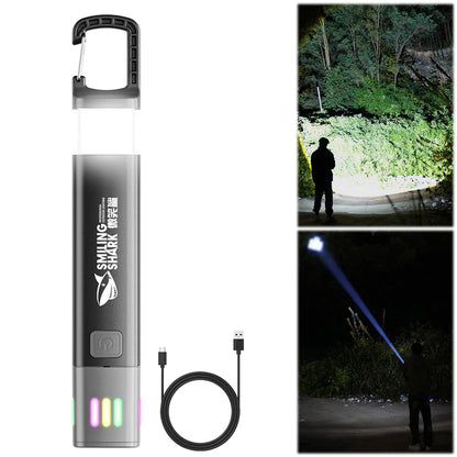 Variable Focus Torch LED Flashlight USB Rechargeable