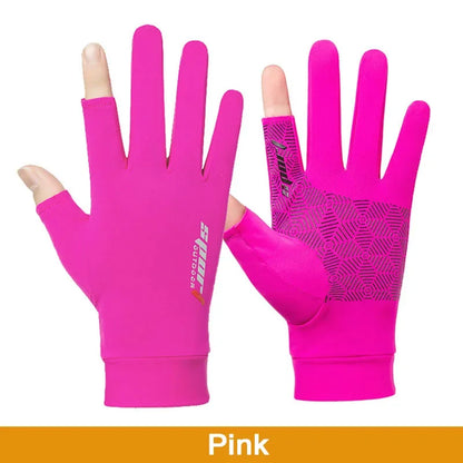 Ice Cool Anti-UV Men Women Fishing Gloves