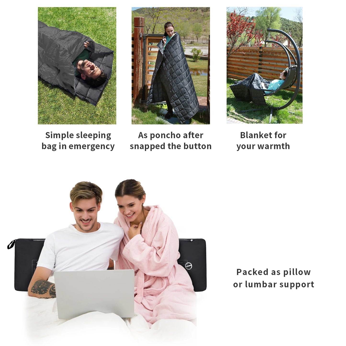 Outdoor Warm Puffy Blanket Widened and Enlarged