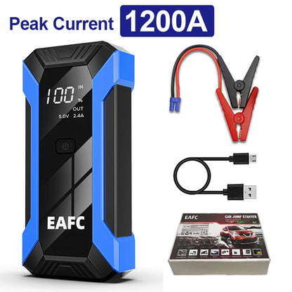 2000A Portable 12V Car Jump Starter with LED Light