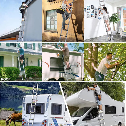 Convenient Extendable Stainless Steel Telescopic Ladder