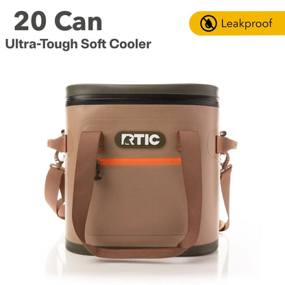RTIC 20 Can Ultra-Tough Soft Cooler, 15 Qt, Leakproof, Waterproof Zipper