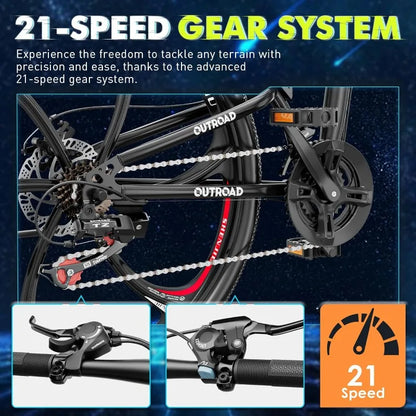 26 Inch 21 Speed Full Suspension Folding Mountain Bike