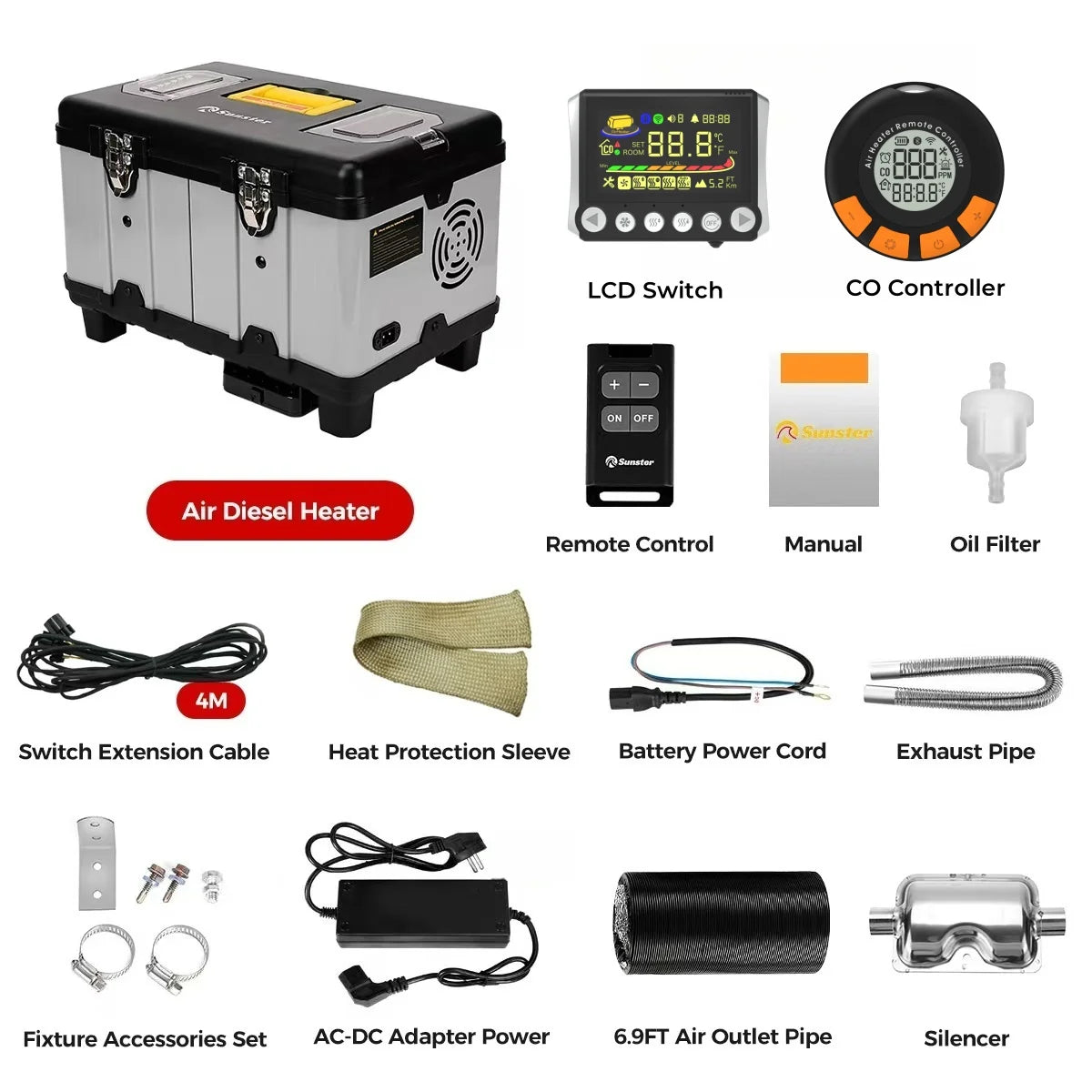 TB10pro 8KW Diesel Air heater 12V/24V/220V