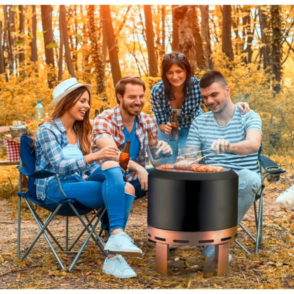 Outdoor Smokeless Fire Pit Stove 18''