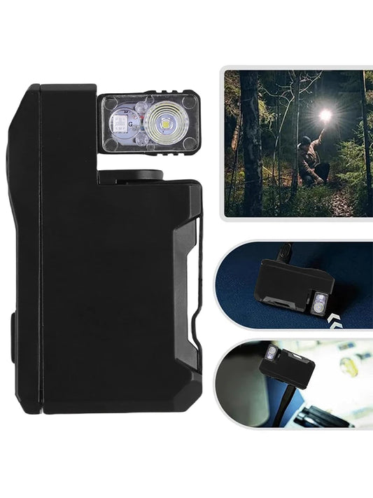 Rechargeable Mini Flashlight with RGB Light Magnetic Keychain
