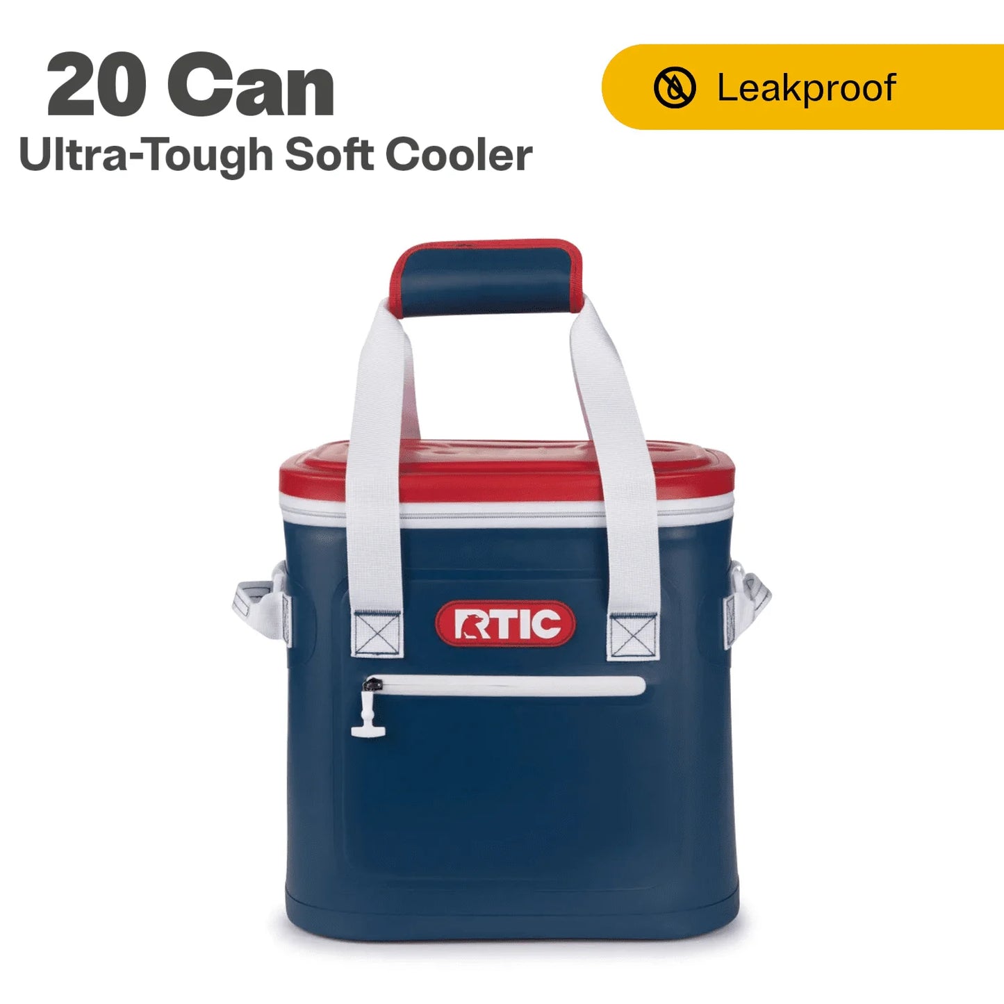 RTIC 20 Can Ultra-Tough Soft Cooler, 15 Qt, Leakproof, Waterproof Zipper