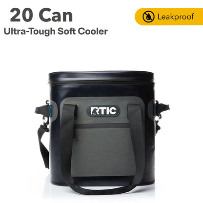 RTIC 20 Can Ultra-Tough Soft Cooler, 15 Qt, Leakproof, Waterproof Zipper