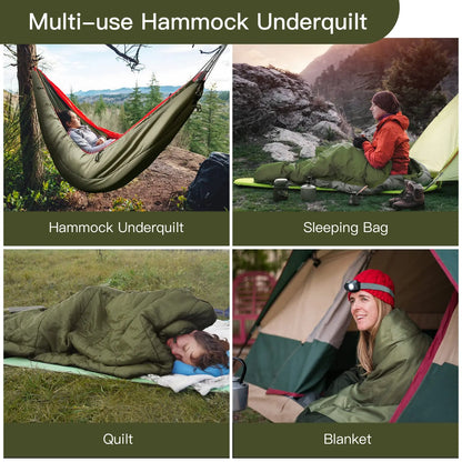 Single Insulated Under Blanket Hammock Sleeping Bag