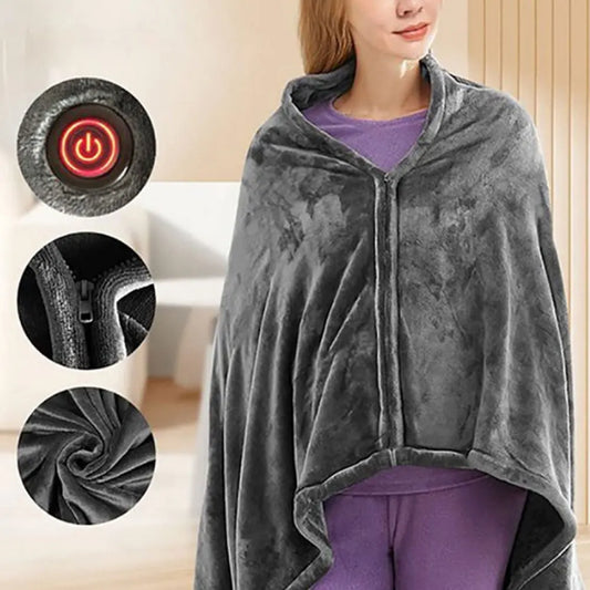 USB Electric Heated Fleece Blanket 3 Heating Levels