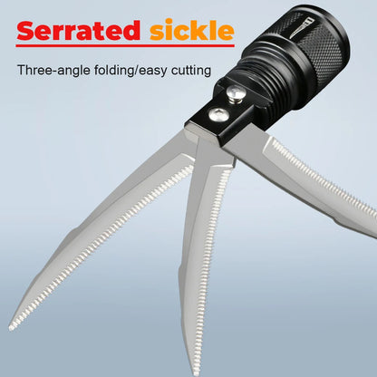 T-shaped Retractable Folding Stick for Outdoor Mountaineering Climbing Tool