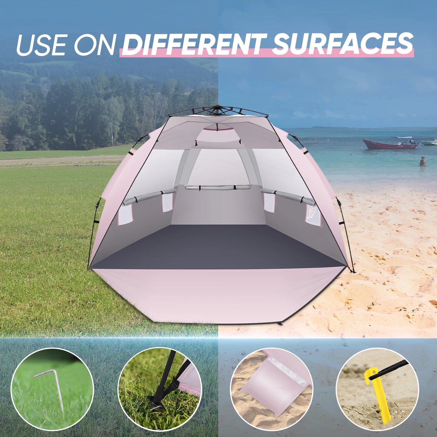 Pop up Beach Tent Easy Setup Canopy
