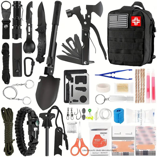 Survival Tool Set Multifunctional Self-defense Supplies and First Aid Kit