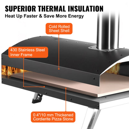Portable Outside Stainless Steel 12inch Oven