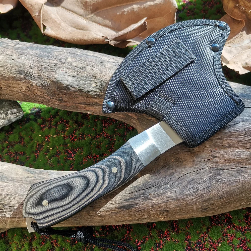 Wooden Handle Stainless Steel Blade Survival Axe
