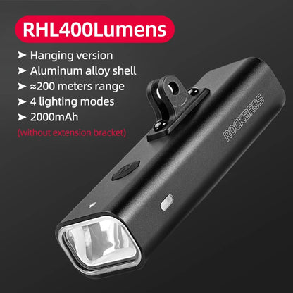 IPX6 Type-c Rechargeable Bicycle Headlight LED 400/800/1000/1500LM