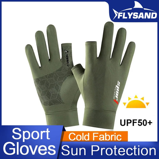 Ice Cool Anti-UV Men Women Fishing Gloves