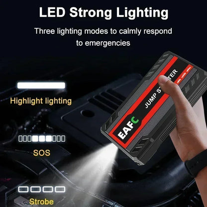 2000A Portable 12V Car Jump Starter with LED Light
