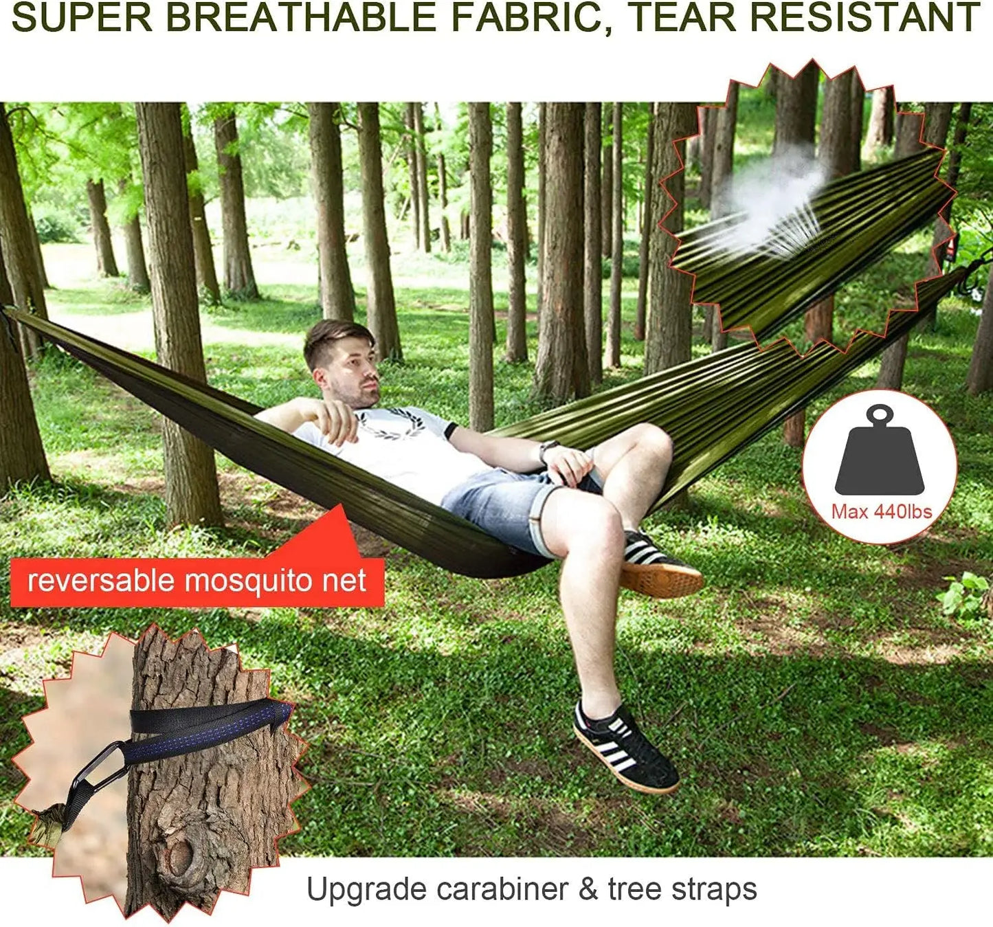 Portable Hammock with Rain Shelter
