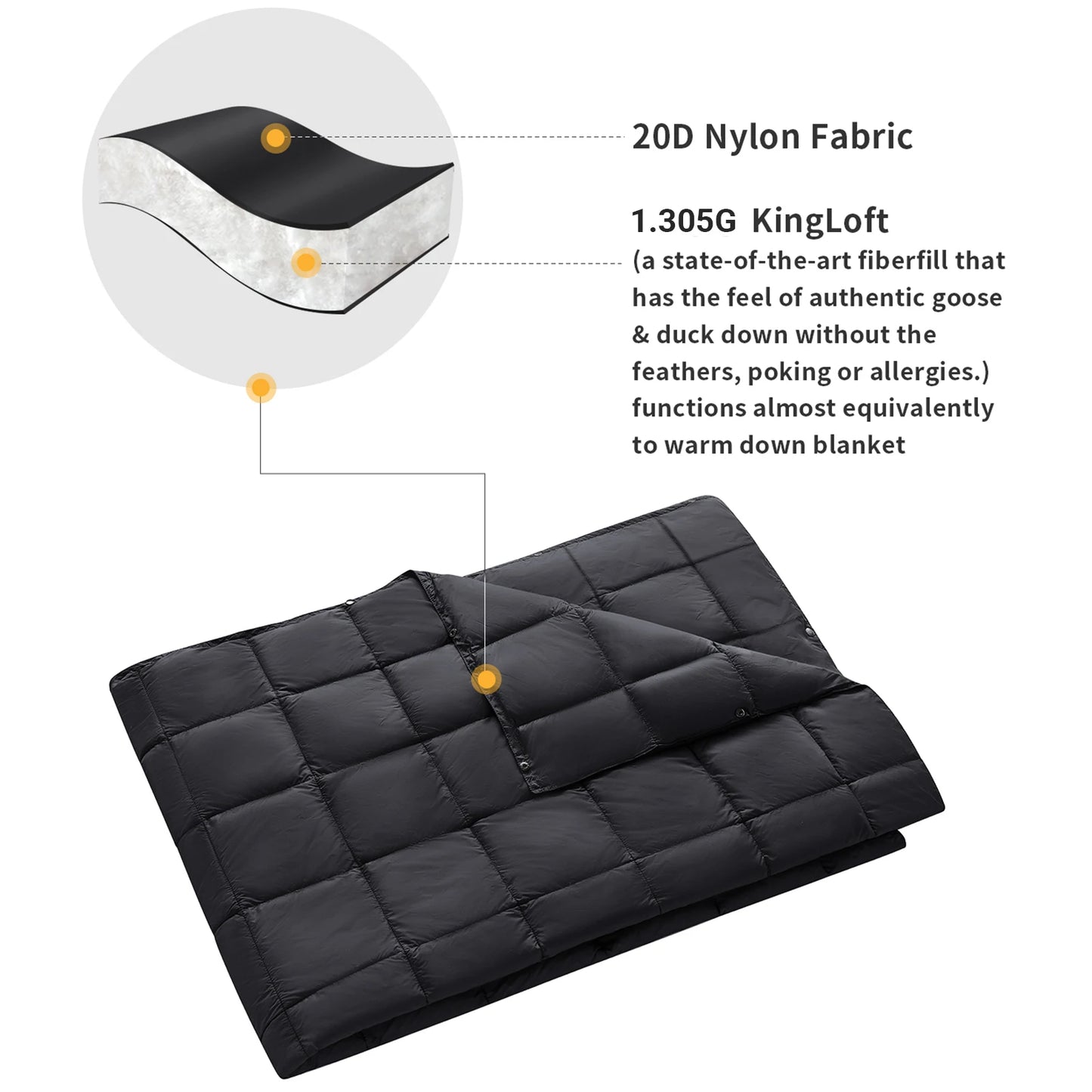 Outdoor Warm Puffy Blanket Widened and Enlarged