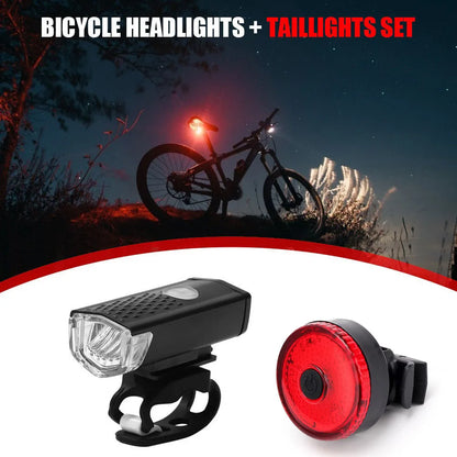 LED Bicycle Light Set Front Rear