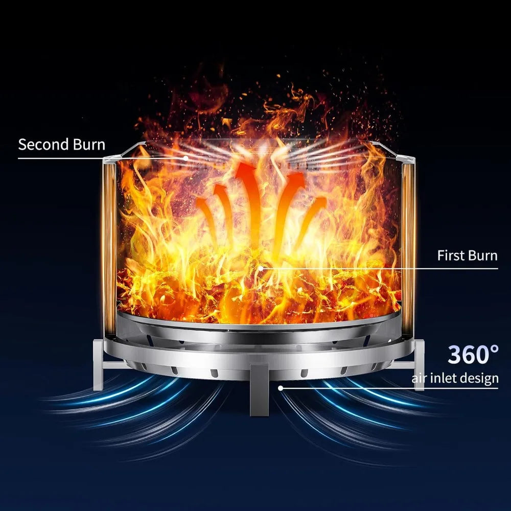 22-inch Stainless Steel Smokeless Fire Pit