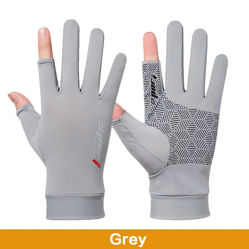 Ice Cool Anti-UV Men Women Fishing Gloves