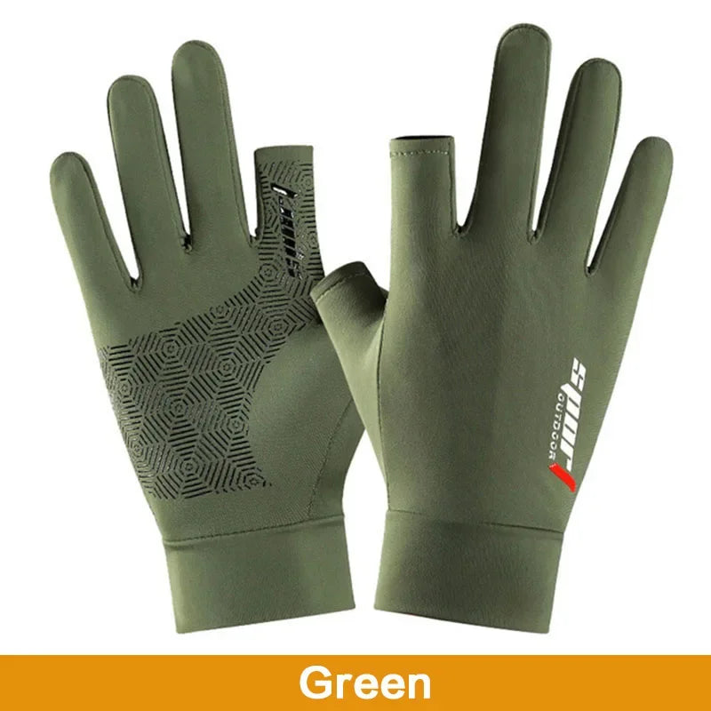 Ice Cool Anti-UV Men Women Fishing Gloves