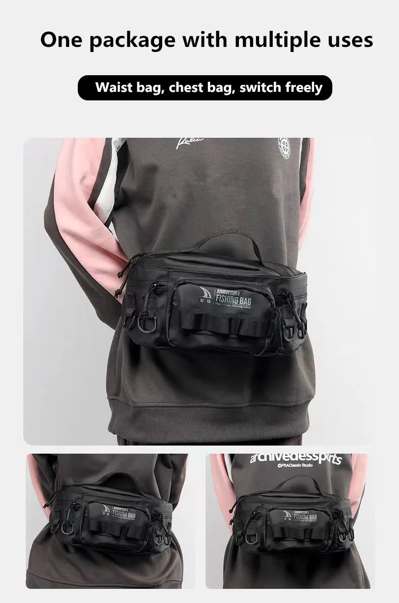 Fishing backpack, lightweight tactical multifunctional bag