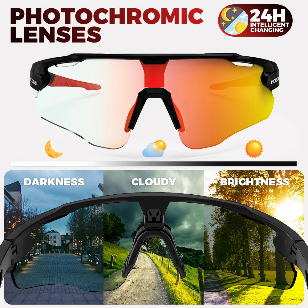 Photochromic Sunglasses UV400 Protection Bicycle Eyewear