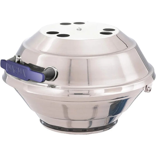 Marine Kettle Portable Gas Grill - Stainless Steel BBQ for Boats - Wind-Resistant Design, Safe Propane Connection