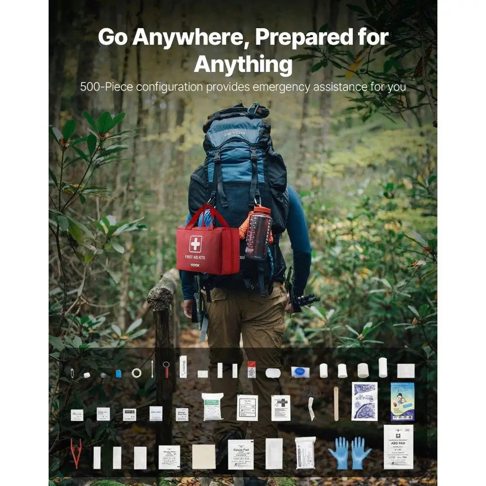 500-Piece Emergency First Aid Supplies Bag