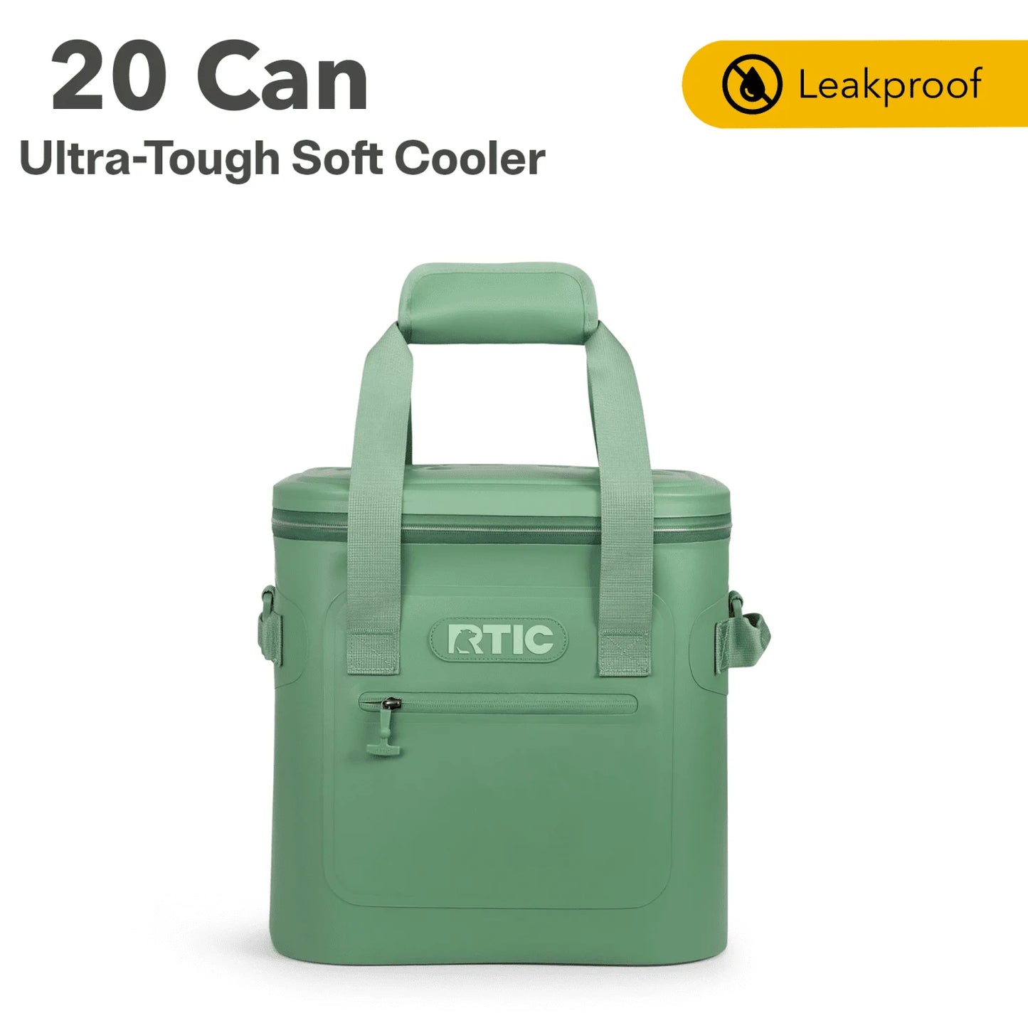 RTIC 20 Can Ultra-Tough Soft Cooler, 15 Qt, Leakproof, Waterproof Zipper
