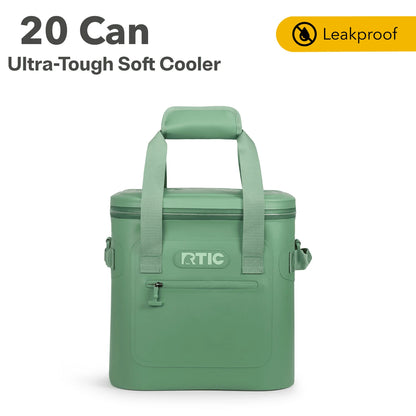 RTIC 20 Can Ultra-Tough Soft Cooler, 15 Qt, Leakproof, Waterproof Zipper