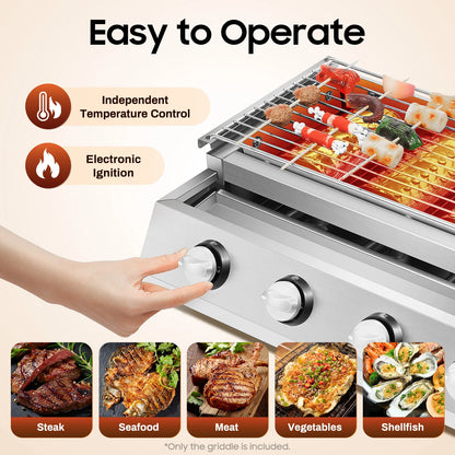Smokeless Stainless Steel Portable Tabletop Gas Grill