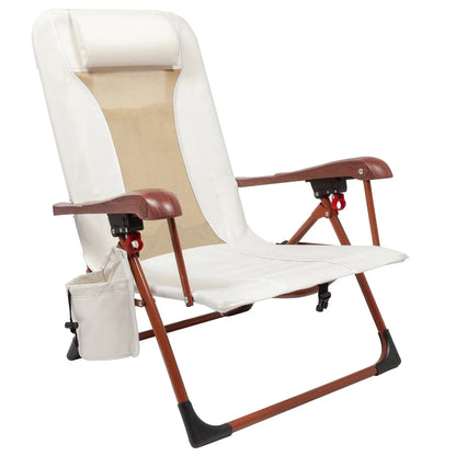 Low Profile Reclining Backpack Chair with Insulated Drink Holder \