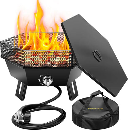 20-Inch Smokeless Portable 58,000 BTU Propane Fire Pit