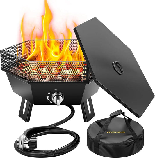 20-Inch Smokeless Portable 58,000 BTU Propane Fire Pit